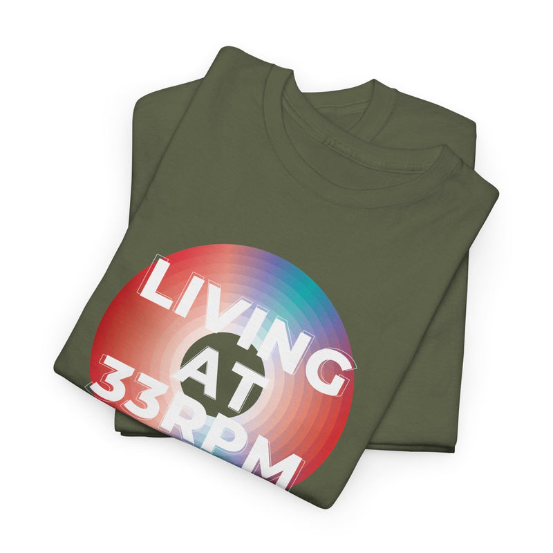'Living at 33rpm' Men's Vinyl T-Shirt, additional view