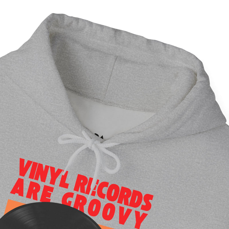 'Vinyl Records Are Groovy' Men's Hoodie, additional view