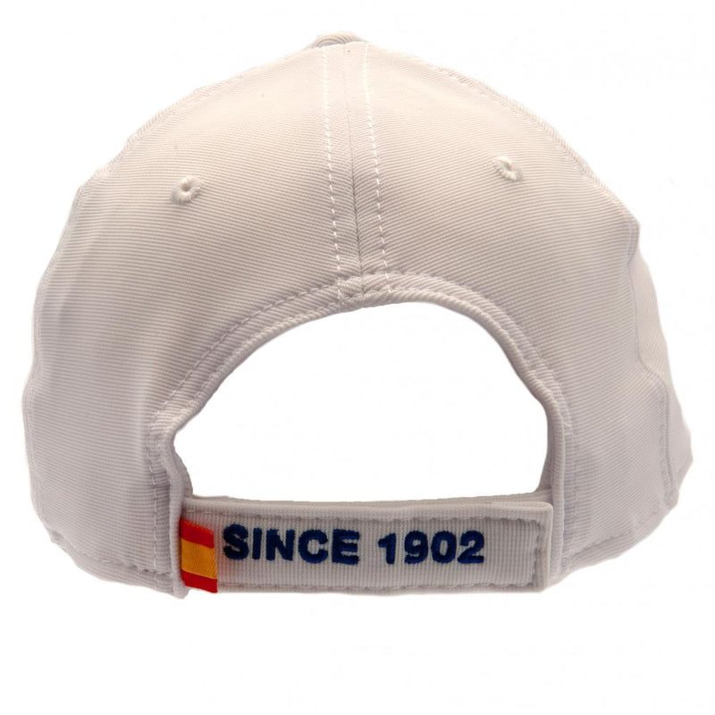 Real Madrid White Debossed Cap, rear view