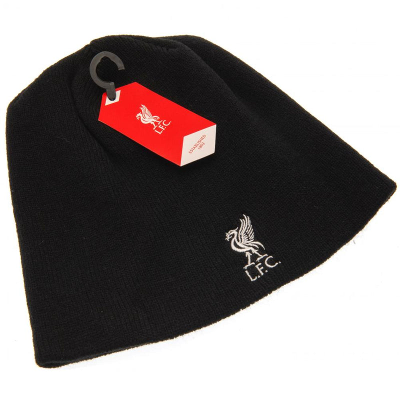Liverpool FC Black Beanie, side angle
