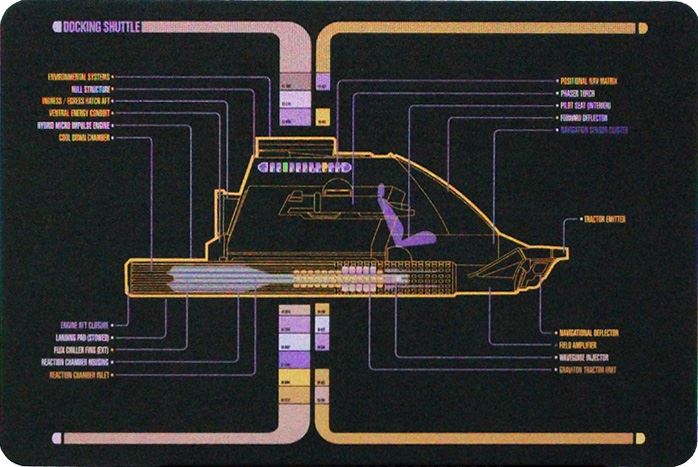 Docking Shuttle Model Die Cast Shuttlecraft Ship (Eaglemoss / Star Trek), alternate view