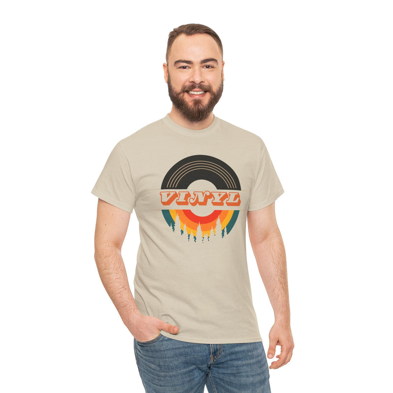 Vinyl Record Logo Men's T-Shirt, side angle
