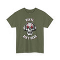 'Vinyl Ain't Dead' Skull Men's T-Shirt, rear view