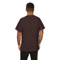 'Living at 33rpm' Men's Vinyl T-Shirt, close-up detail