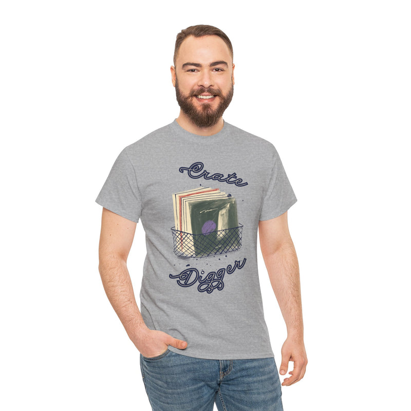 'Crate Digger' Vinyl Records Men's T-Shirt, packaging shot