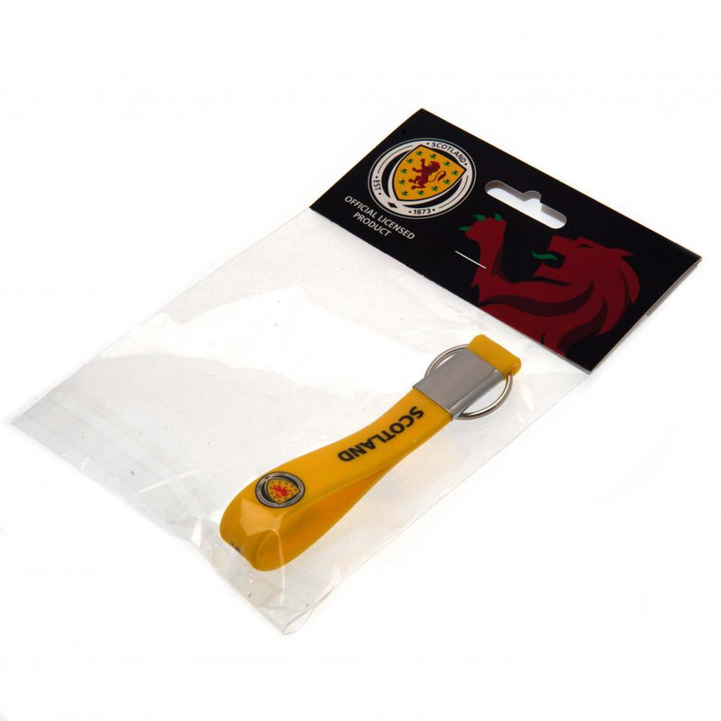 Scottish FA Silicone Keyring, side angle