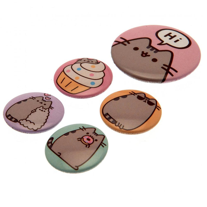 Pusheen Hi Button Badge Set, alternate view