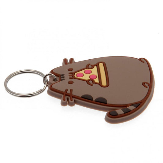 Pusheen Pizza PVC Keyring, alternate view