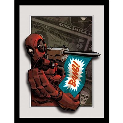 Marvel Comics Deadpool (Bang!) Breakout 3D Effect Framed 30 x 40 cm Print