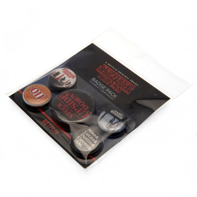 Stranger Things Button Badge Set, side angle