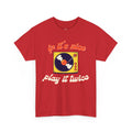 'If It’s Nice, Play It Twice' Vinyl T-Shirt, side angle