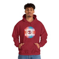 'Living at 33rpm' Men's Hoodie, size reference