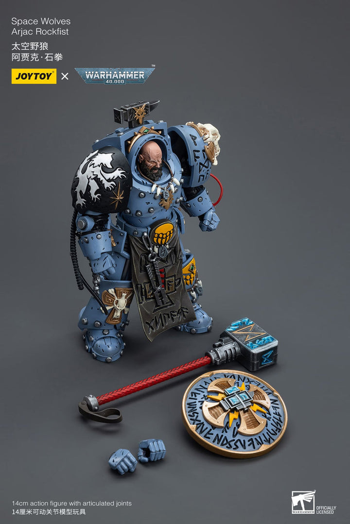 Warhammer 40K 1/18 Scale Space Wolves Arjac Rockfist