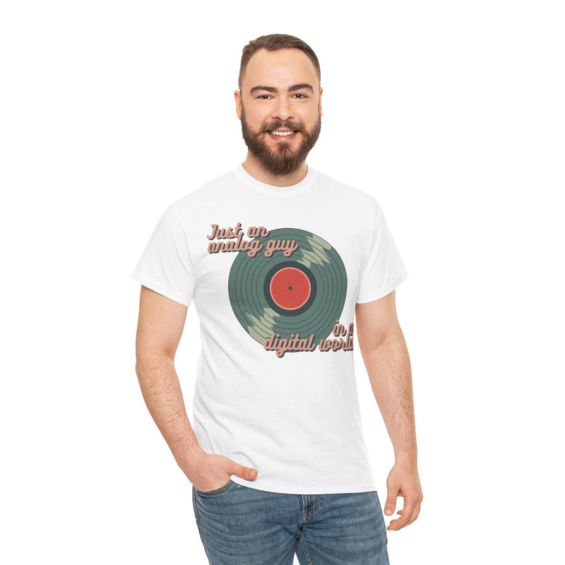 'Just an Analog Guy, In a Digital World' Men's T-Shirt, alternate view