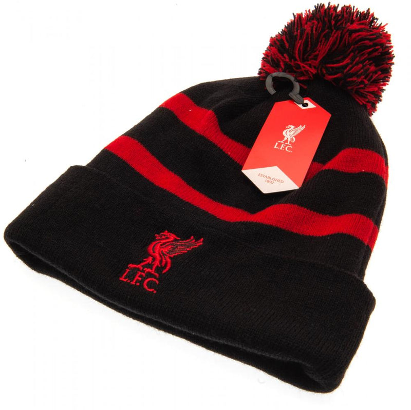 Liverpool FC Black Breakaway Ski Hat, side angle