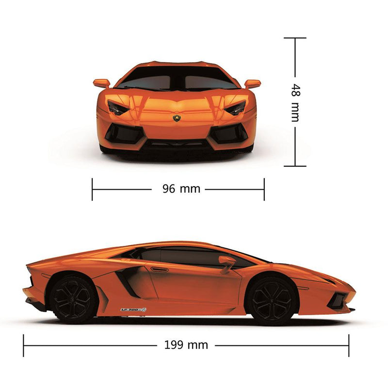 Lamborghini Aventador Radio Controlled Car 1:24 Scale Orange, close-up detail