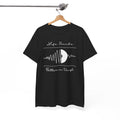 'Life Sounds Better on Vinyl' Men's T-Shirt, size reference