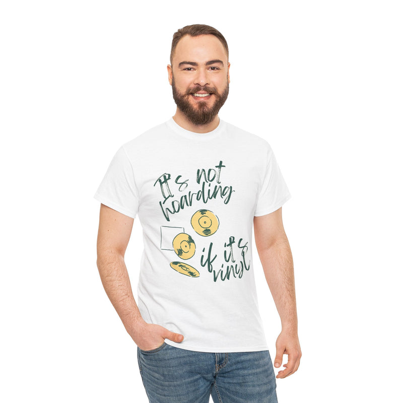 'It's Not Hoarding If It's Vinyl' Men's T-Shirt, side angle