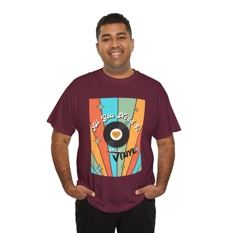 'All You Need Is Vinyl' T-Shirt, side angle