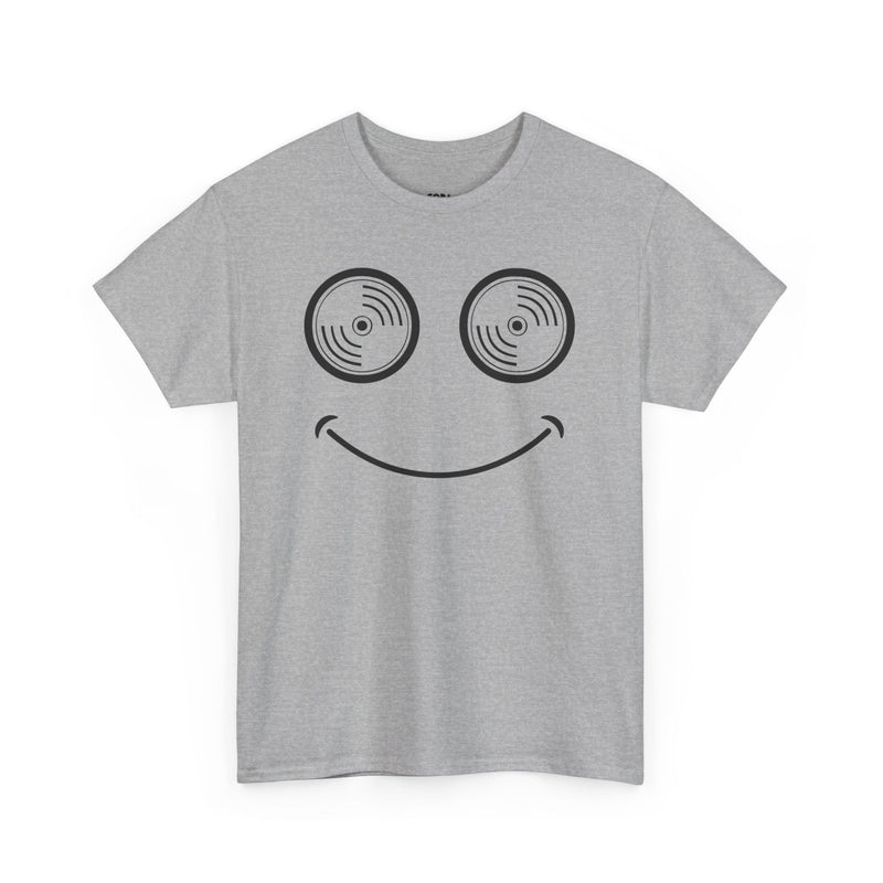 Vinyl Makes Me Happy Men's T-Shirt, in display