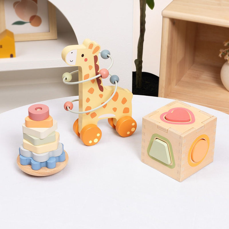 Wooden 3 in 1 Box - Giraffe