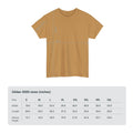 'Vinyl Records Are Groovy' Bold T-Shirt, size reference