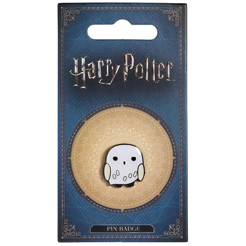 Harry Potter Badge Chibi Hedwig Owl, side angle