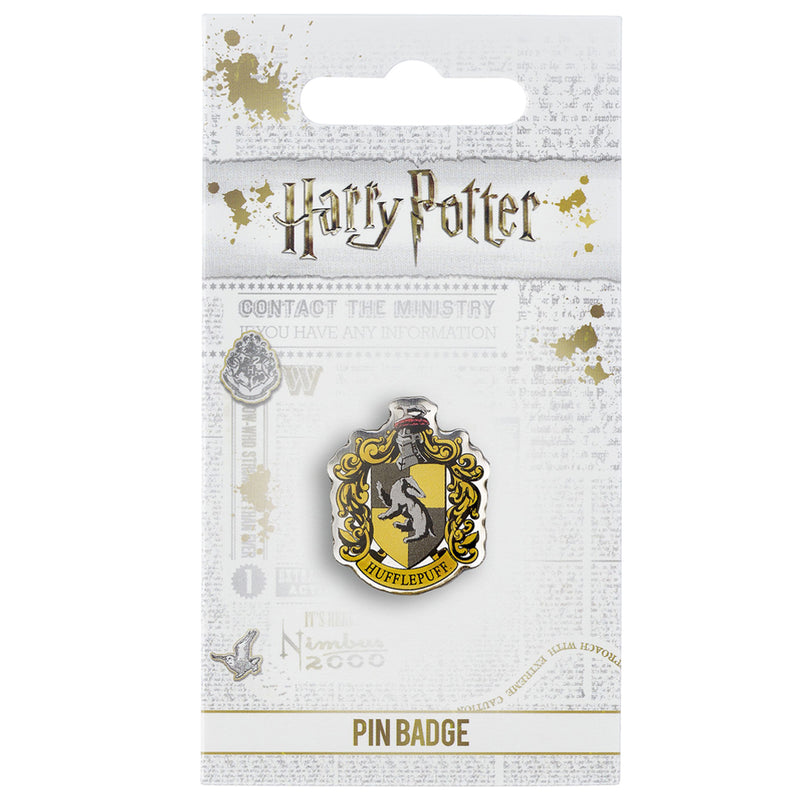 Harry Potter Hufflepuff Pin Badge, side angle
