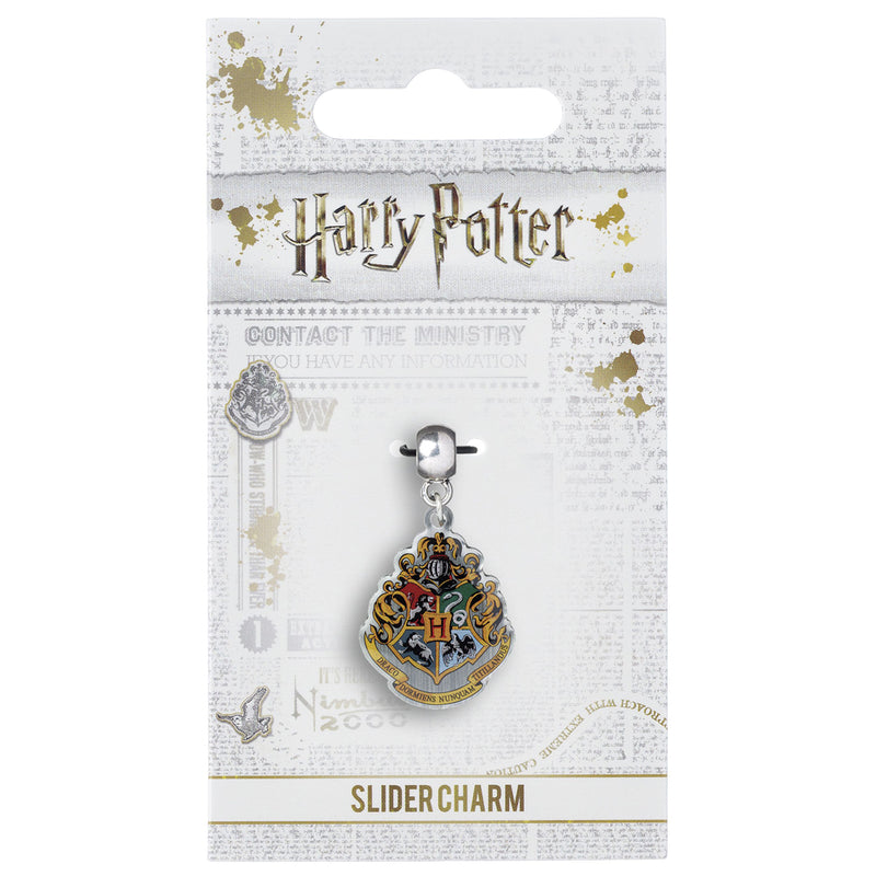 Harry Potter Silver Plated Hogwarts Crest Charm, alternate view