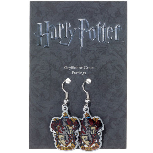 Harry Potter Silver Plated Gryffindor Hook Earrings, alternate view