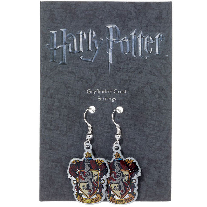 Harry Potter Silver Plated Gryffindor Hook Earrings, alternate view