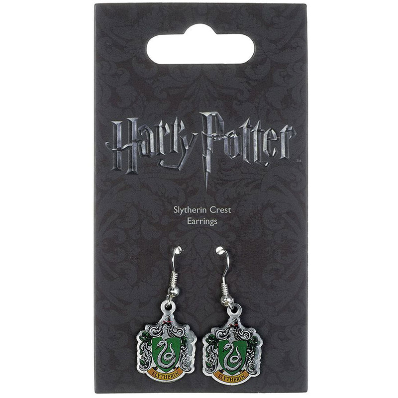 Harry Potter Silver Plated Slytherin Hook Earrings, alternate view