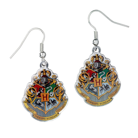Harry Potter Silver Plated Hogwarts Crest Hook Earrings collectible from Infinity Collectibles 2026