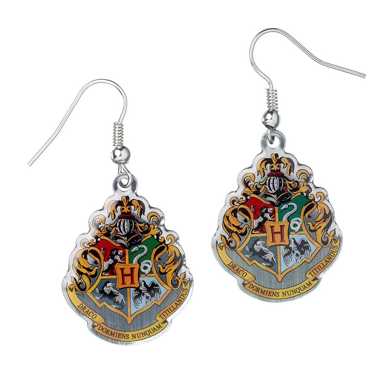 Harry Potter Silver Plated Hogwarts Crest Hook Earrings collectible from Infinity Collectibles 2026