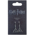 Harry Potter Silver Plated Deathly Hallows Hook Earrings, alternate view