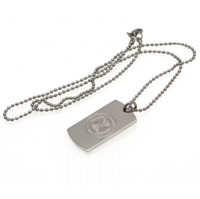 Celtic FC Engraved Dog Tag & Chain, alternate view