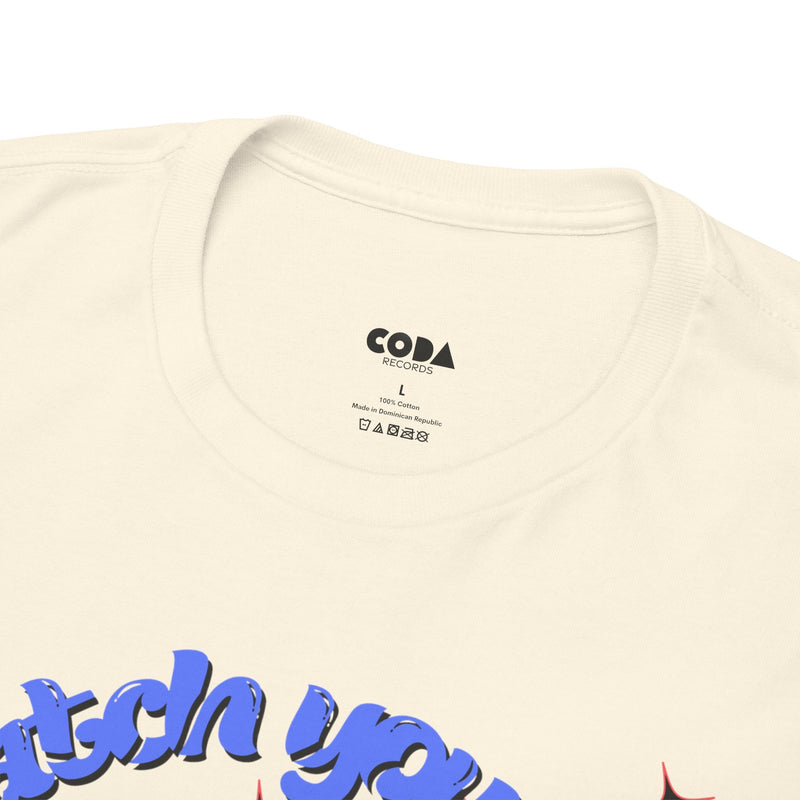 'Catch You On The Flip Side' Men's Vinyl T-Shirt, showing reverse
