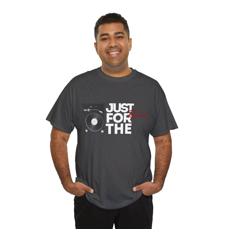 'Just for the Record' Men's Vinyl T-Shirt, rear view