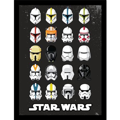 Star Wars (Trooper Helmets) Framed 30 x 40 cm Print