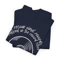 'I'm Not a Hoarder, I'm a Hero' Men's Vinyl T-Shirt, close-up detail
