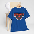 'Groovy' Men's T-Shirt, size reference