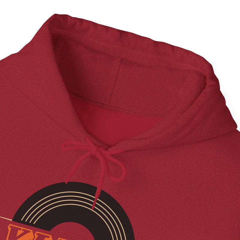 Vinyl Record Logo Men's Hoodie, side angle