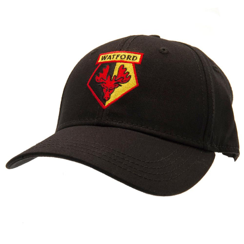 Watford FC Core Black Cap, side angle