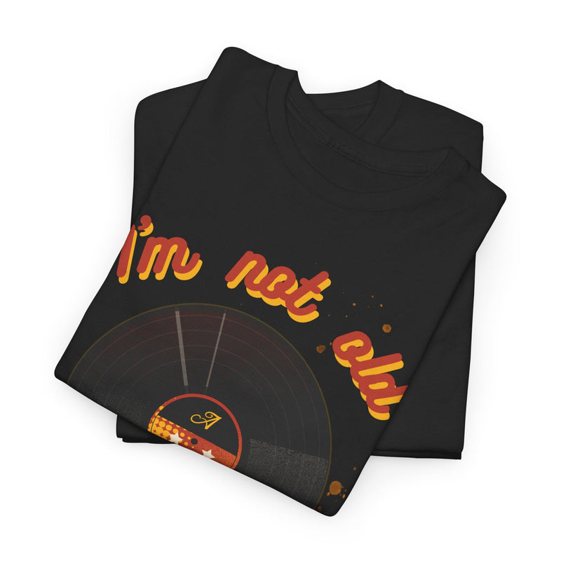 'I'm Not Old, I'm a Classic' Men's Vinyl Record T-Shirt, size reference