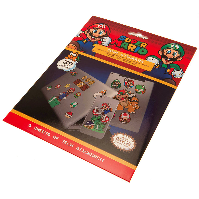 Super Mario Tech Stickers, close-up detail