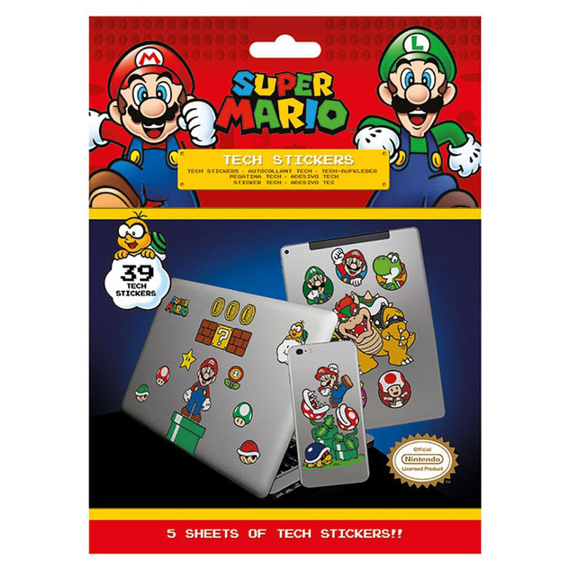 Super Mario Tech Stickers, rear view