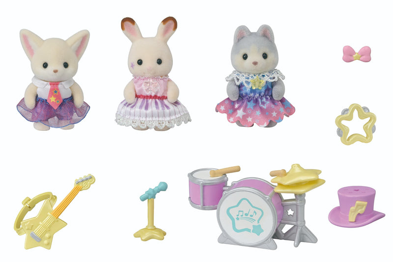 Sylvanian Families Baby Starry Concert Playset for Children Age 3 & Up, close-up detail