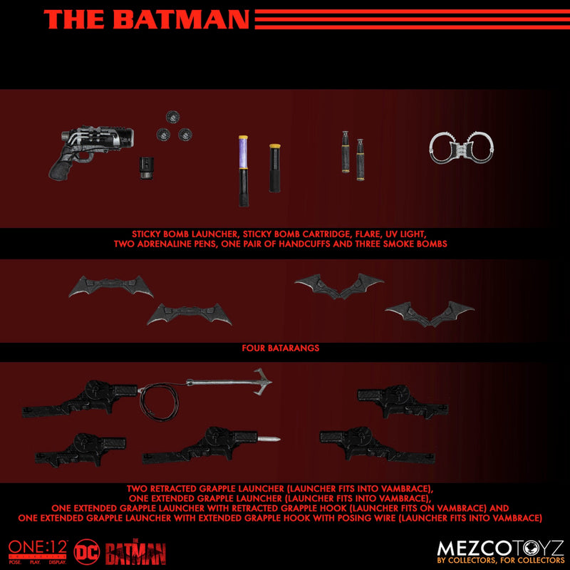 The Batman One:12 Collective Robert Pattinson Batman Action Figure alternate view
