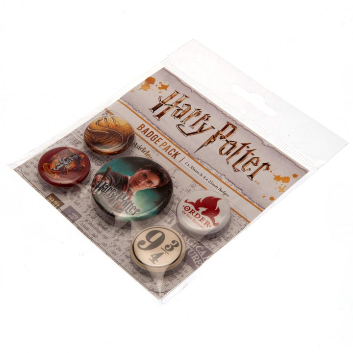 Harry Potter Button Badge Set Golden Snitch