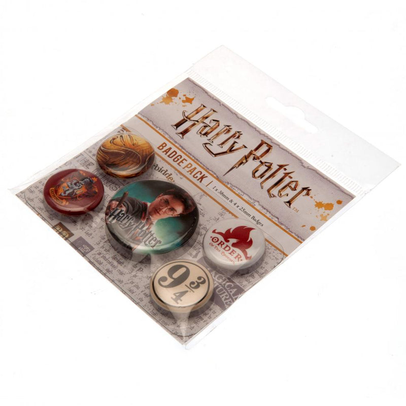 Harry Potter Button Badge Set Golden Snitch, side angle